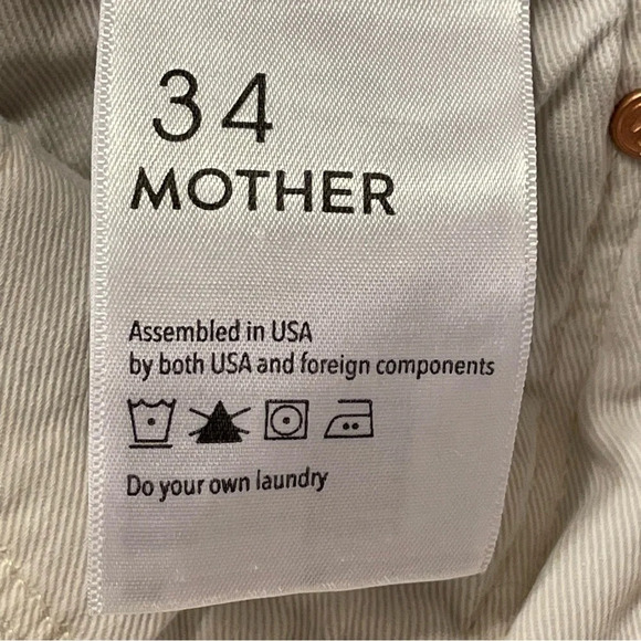 MOTHER The Neat The Devil May Care Chalk Jeans in White - Picture 8 of 11